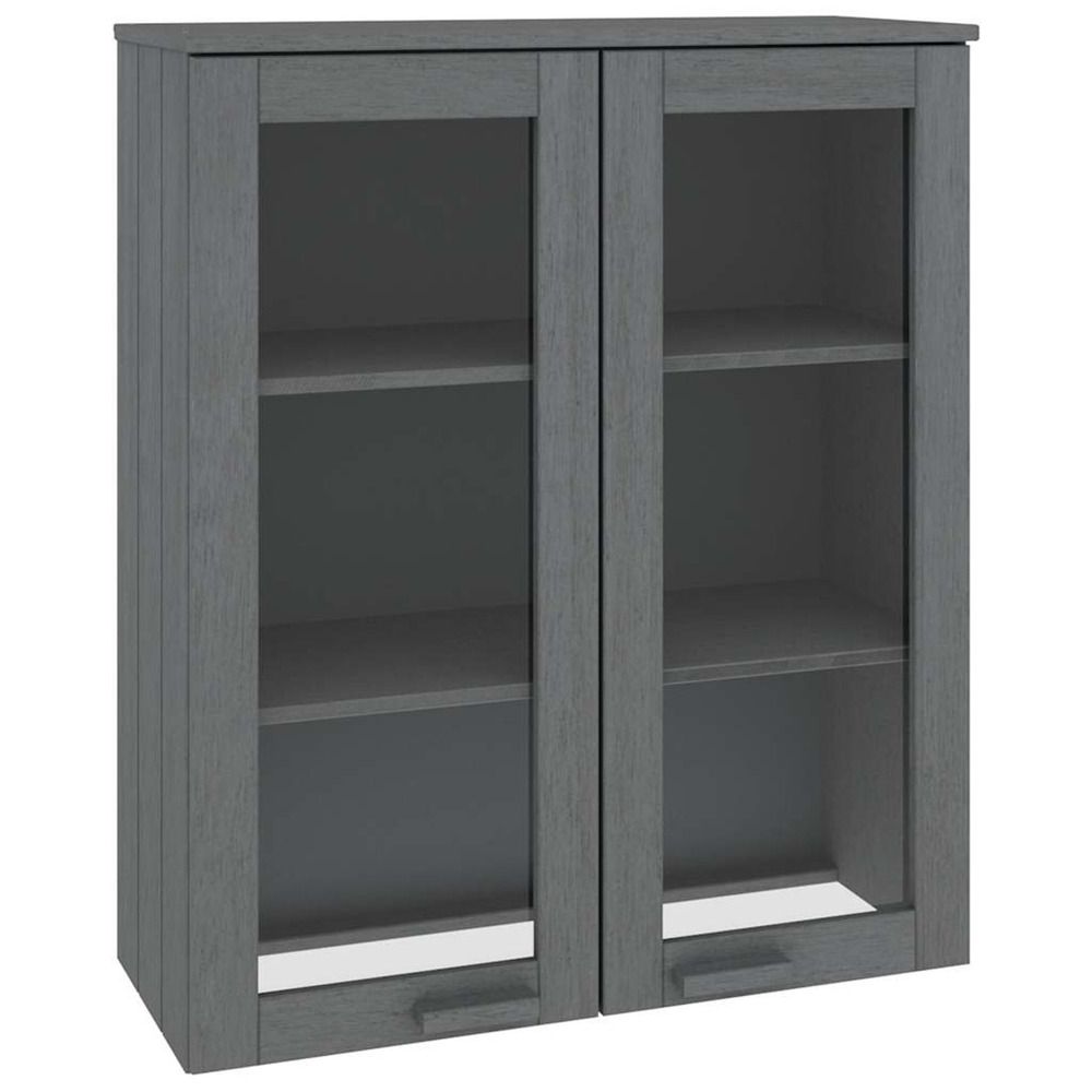 Dessus de buffet hamar gris foncé 85x35x100 cm bois de pin