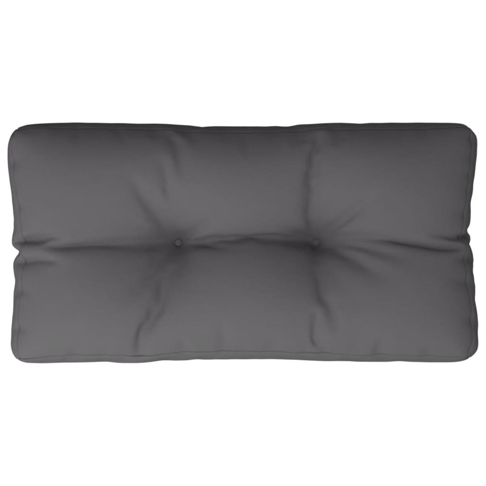 Coussin de palette anthracite 80x40x12 cm tissu