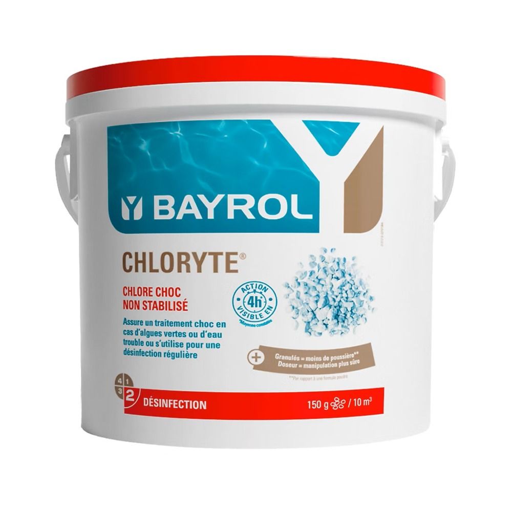 Hypochlorite de calcium pur en granulé 5kg - chloryte