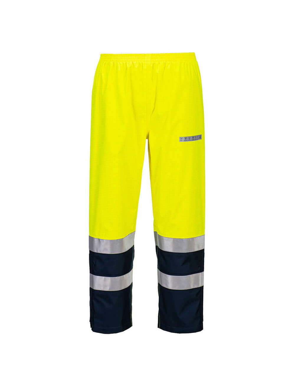 Parka bizflame rain+ hi-vis arc - s - jaune/marine - portwest
