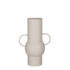 Mica decorations - vase en métal blanc cassé h34,5
