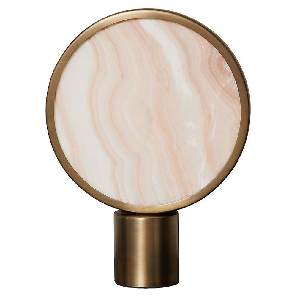 Lampe à poser micro onyx fer doré 42x30x10cm