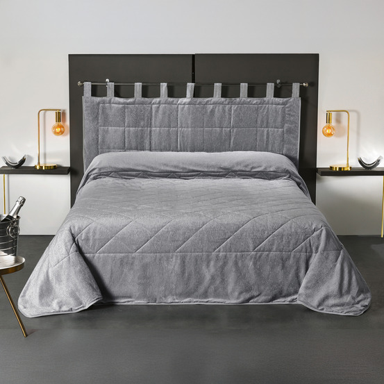 Linder - coussin tête de lit à l' aspect velours