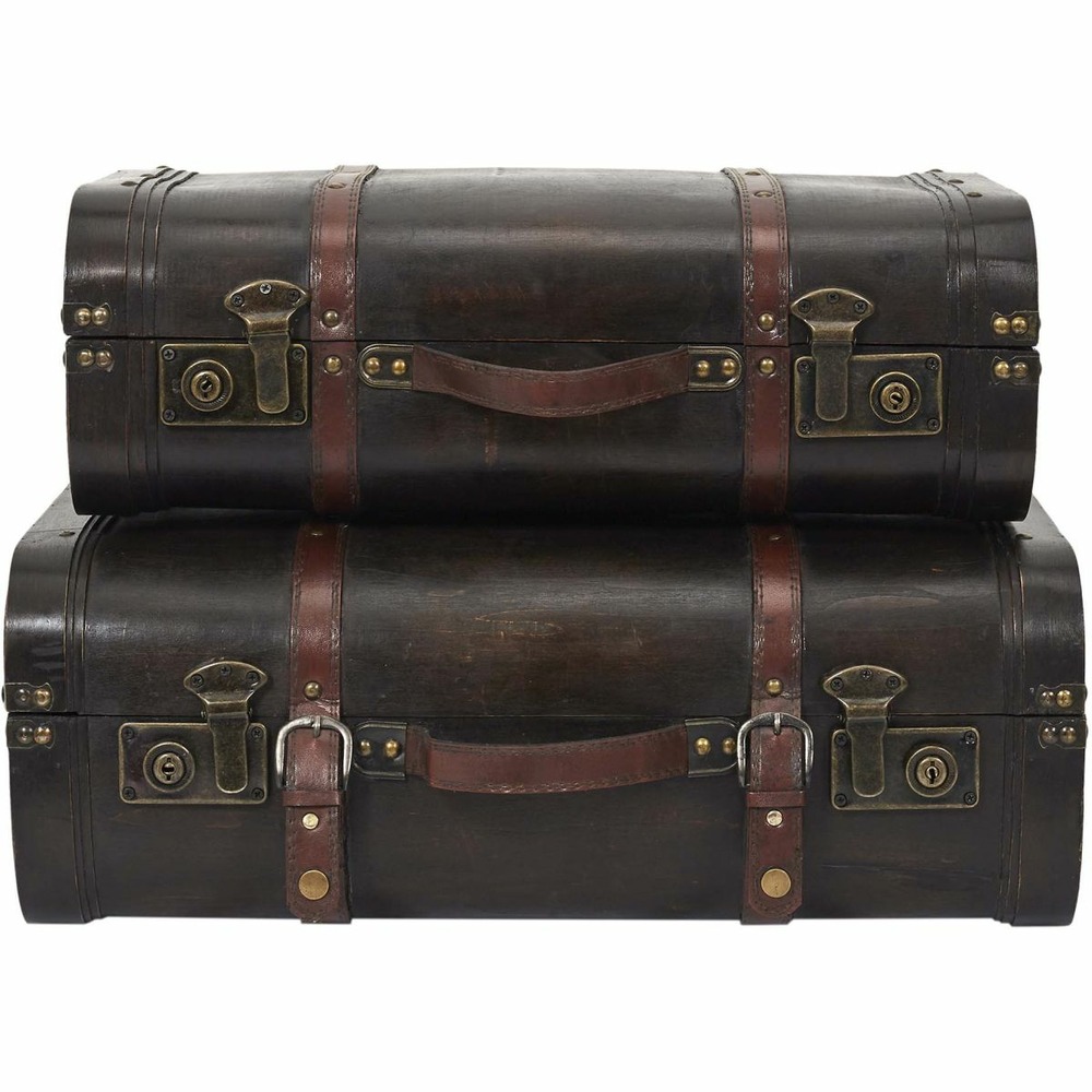 Set de 2 malles vintages en bois arthur