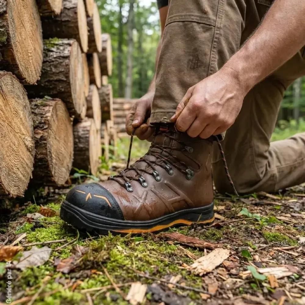 Chaussures haix trekker mountain marron s3 anticoupure classe 1