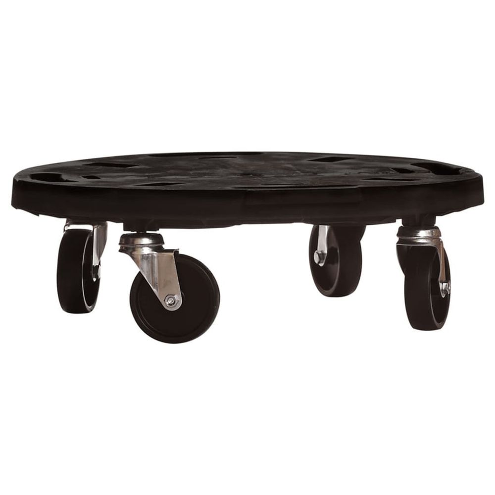 Support sur roulettes pour plantes diamètre 40 cm noir 275 kg