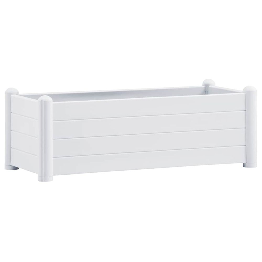 Lit surélevé de jardin pp blanc 100x43x35 cm