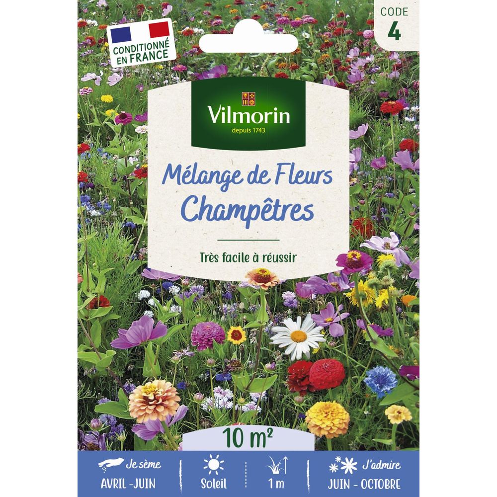Mélange champêtre - 10 m² - mélange de fleurs