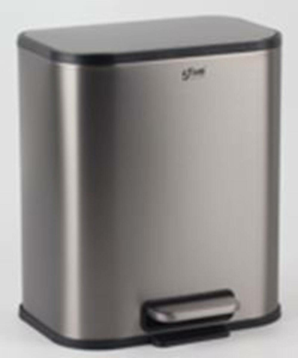5five - poubelle soft close en inox finition mat 5l