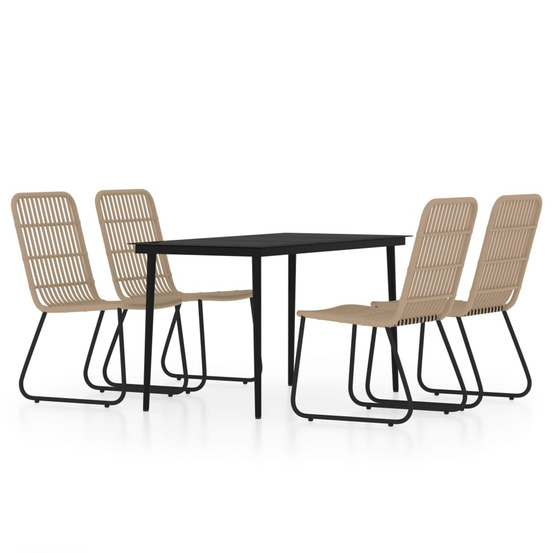 Ensemble à manger de jardin 5 pcs chêne