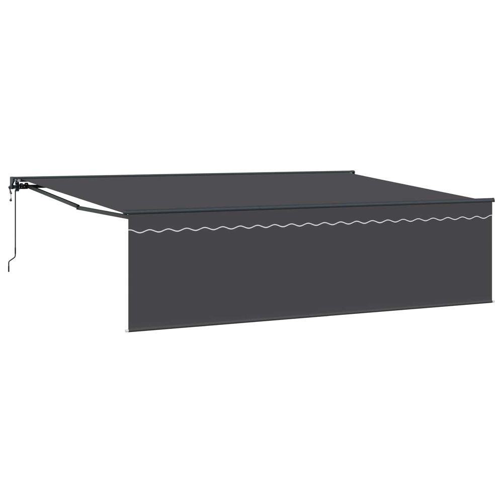 Auvent rétractable anthracite 500 × 300 cm