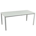 Table de terrasse rectangulaire en aluminium blanche