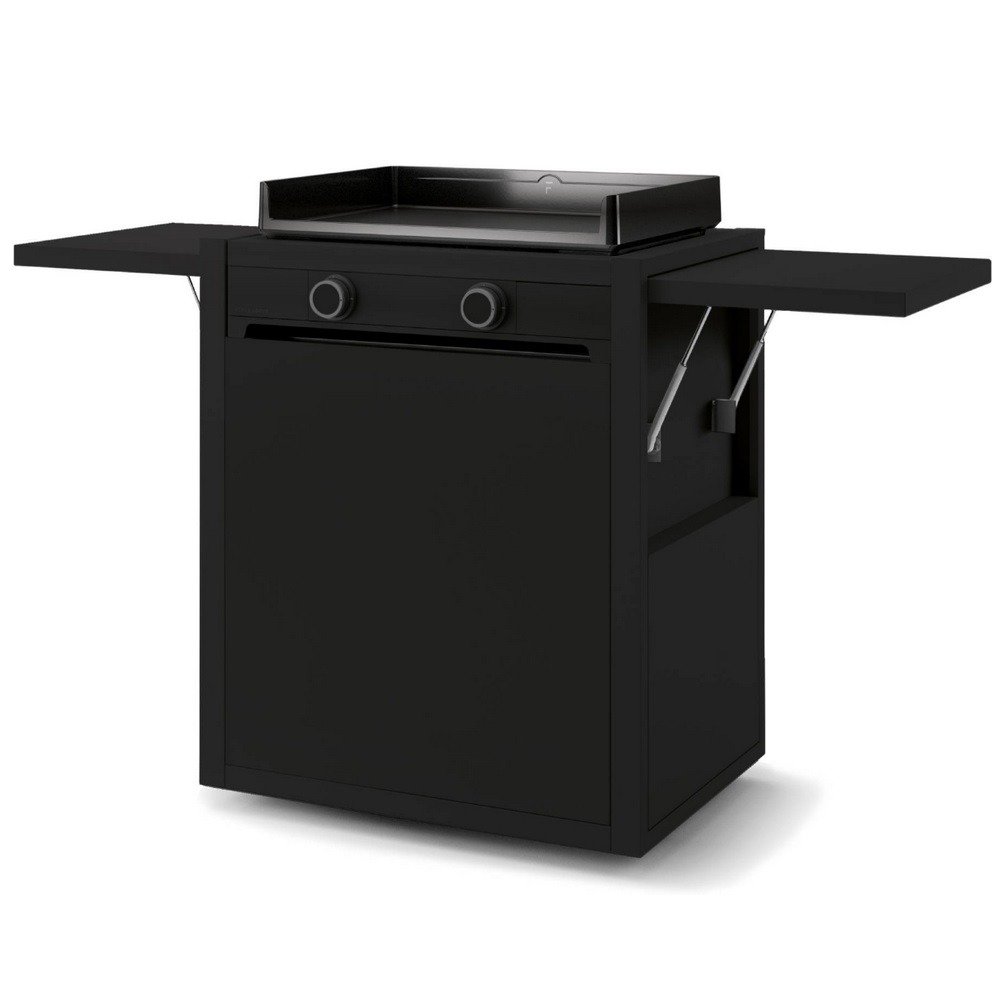Chariot pour plancha noir/acier - chmaf60n