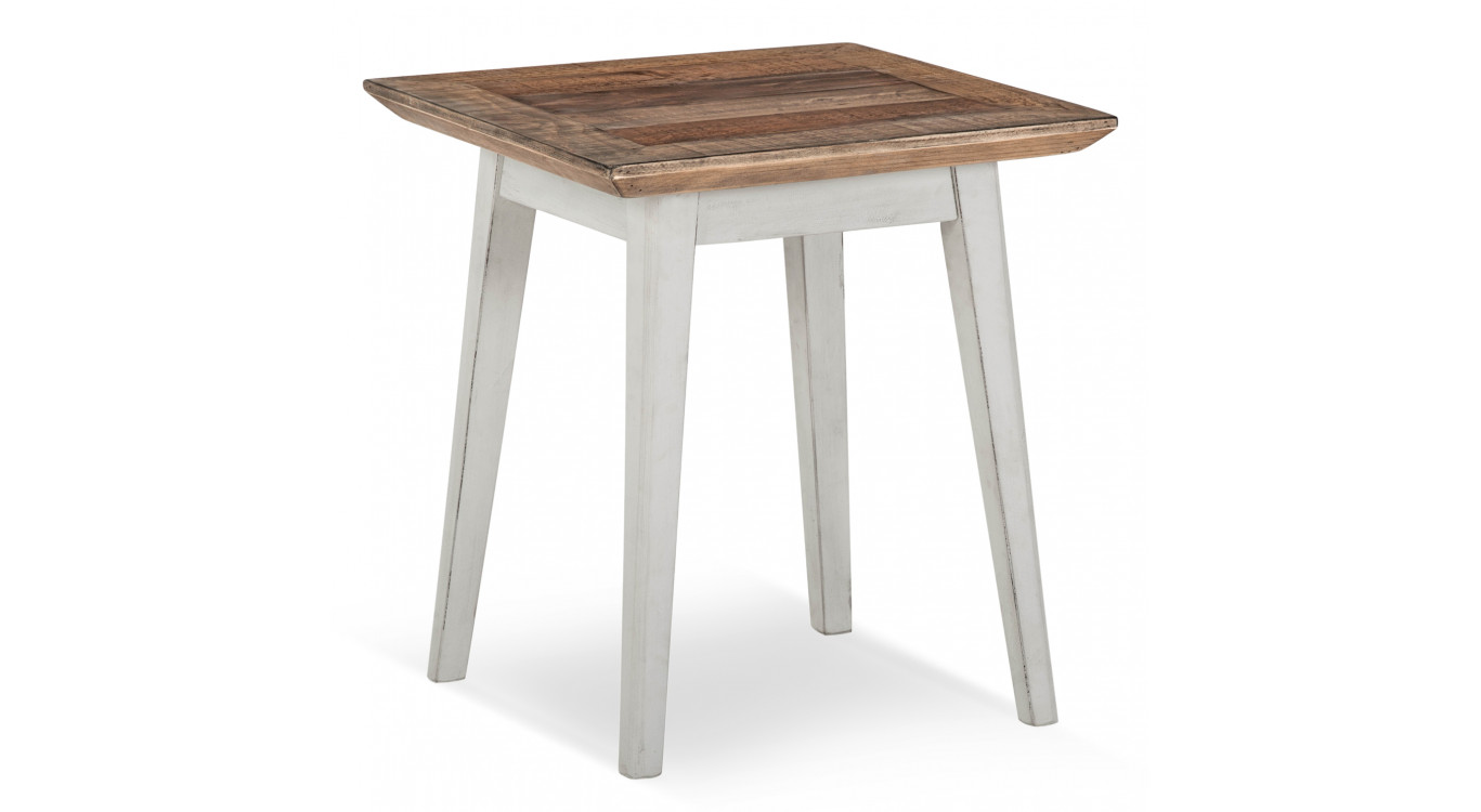 Table de chevet bois blanc 50x50x55cm