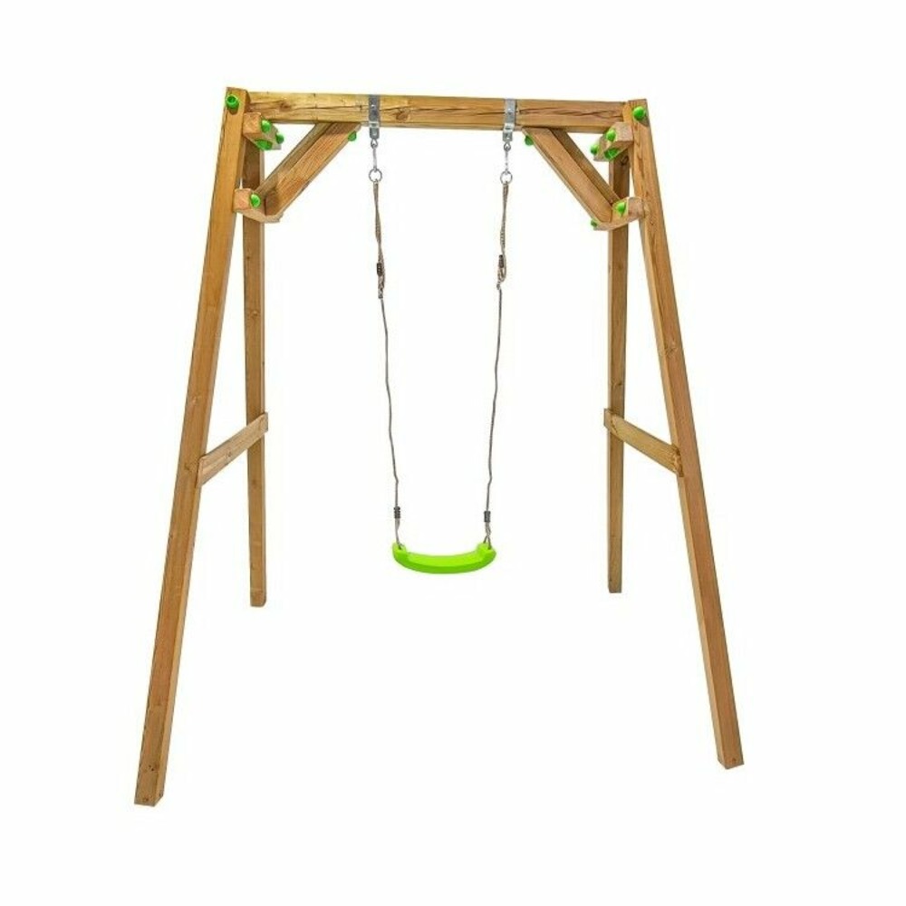 Balançoire individuelle en bois carré masgames xylo xl avec siège normal