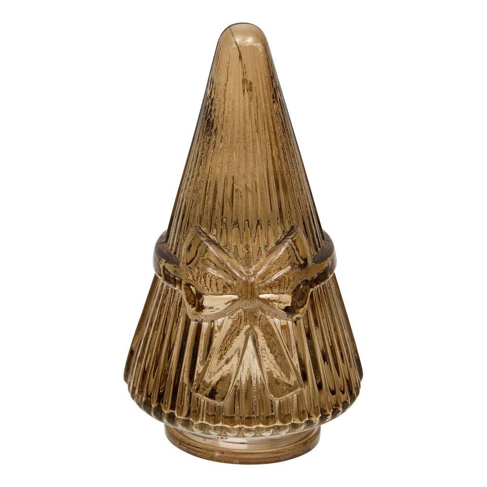 Sapin de noël lumineux avec nœud en verre 5 led h. 11 cm à piles