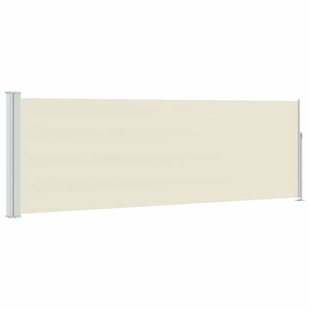 Auvent latéral rétractable de patio 100x314 cm crème