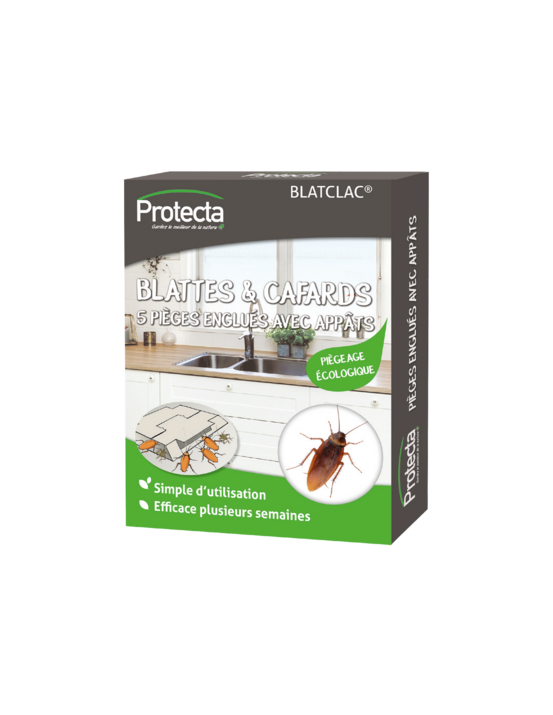 Cafards et blattes etui 5 pieges écologique - protecta