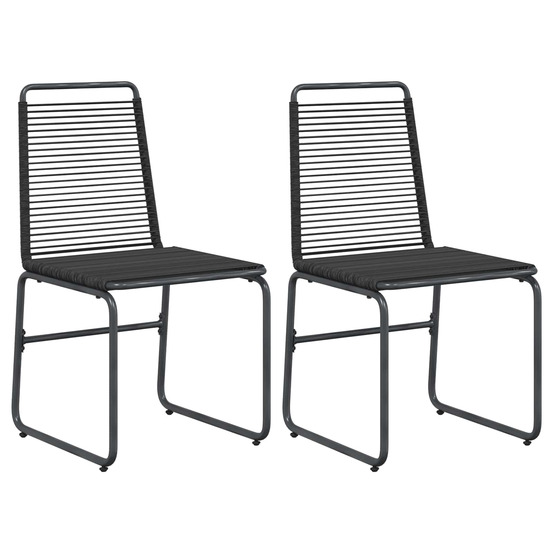 Chaises de jardin 2 pcs noir 48 x 55 x 89,5 cm rotin