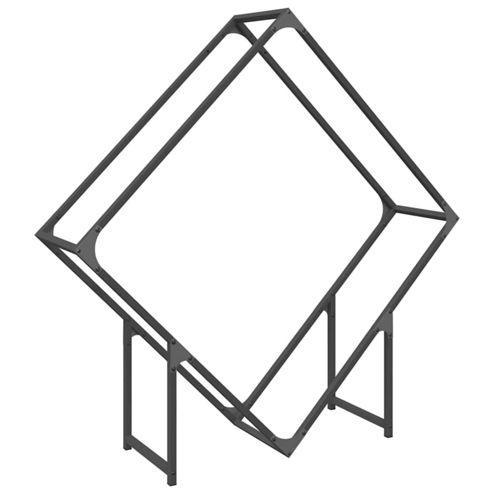 Portant de bois chauffage noir 100x25x100 cm