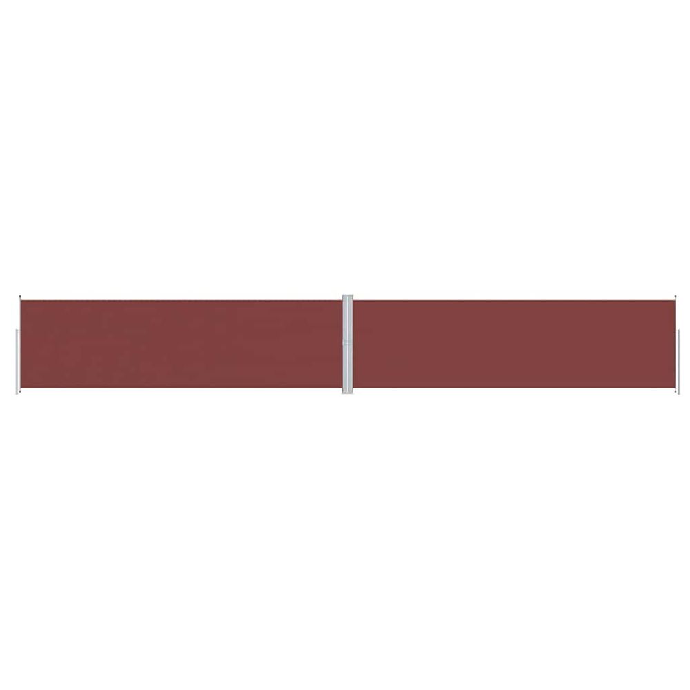 Auvent latéral rétractable marron 180x1200 cm