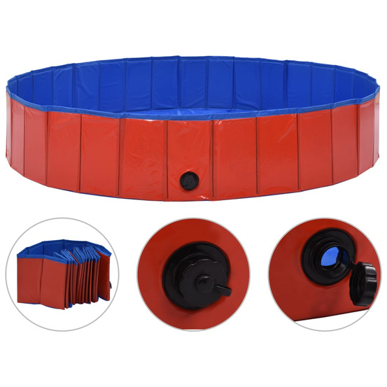 Piscine pliable pour chiens Rouge