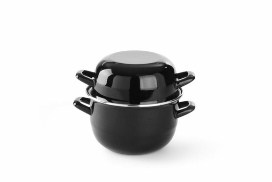 Cocotte à moules émaillée - avec couvercle - hendi