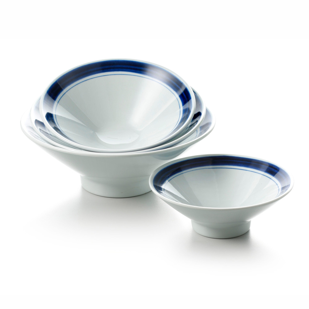 Bol en mélamine blanc et bleu ø 17 à 25 cm - pujadas