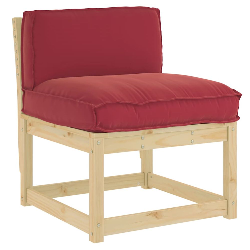 Coussin tissu oxford bordeaux 70 x 40 x 12 cm