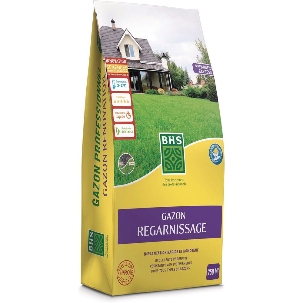 Gazon de regarnissage et rénovation bhs 5 kg - gre5 - réparation express