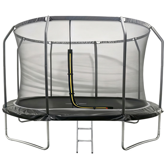 Trampoline ovale 366x244cm noir sydney + filet et échelle