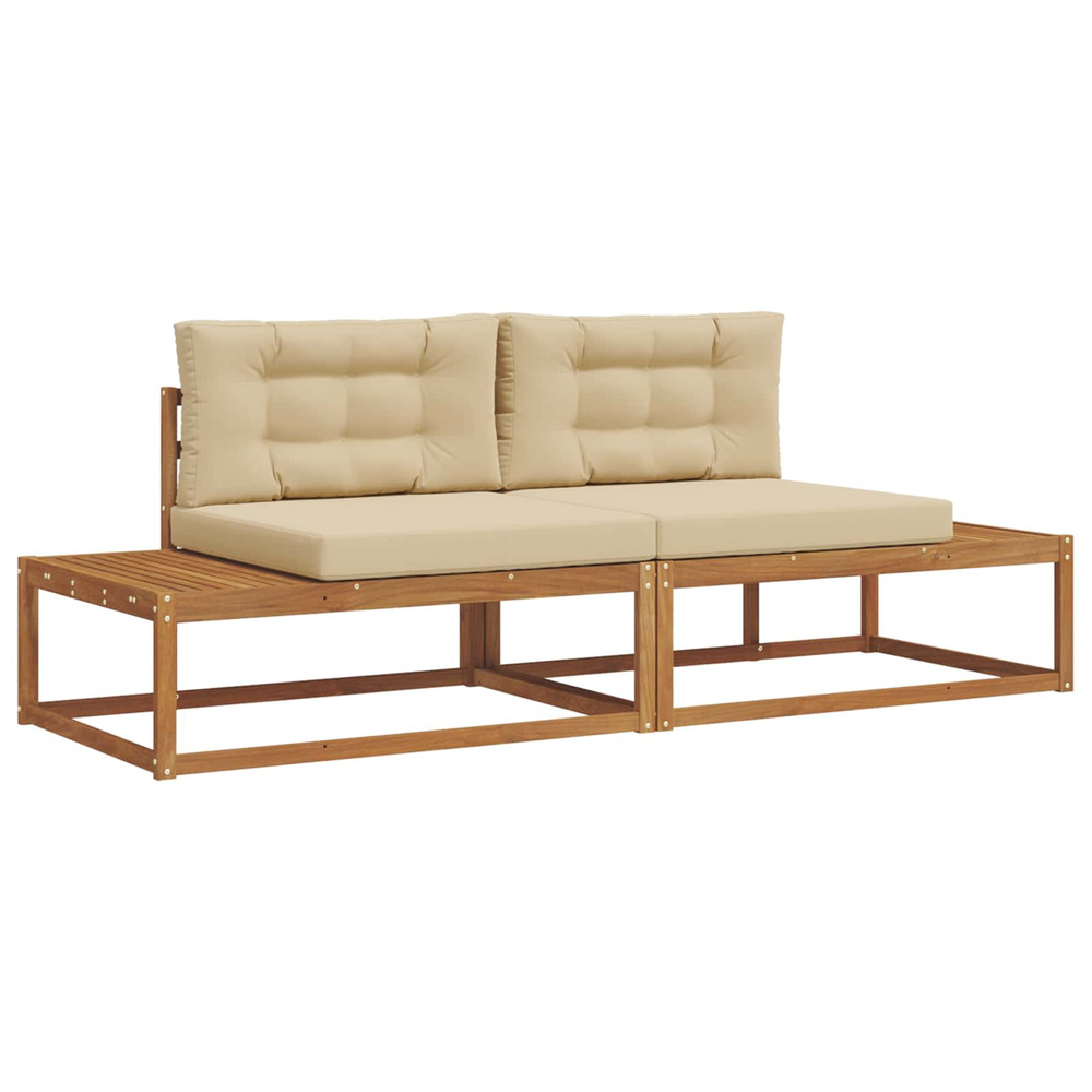 Ensemble de canapés d'extérieur 2 pièce naturel et beige