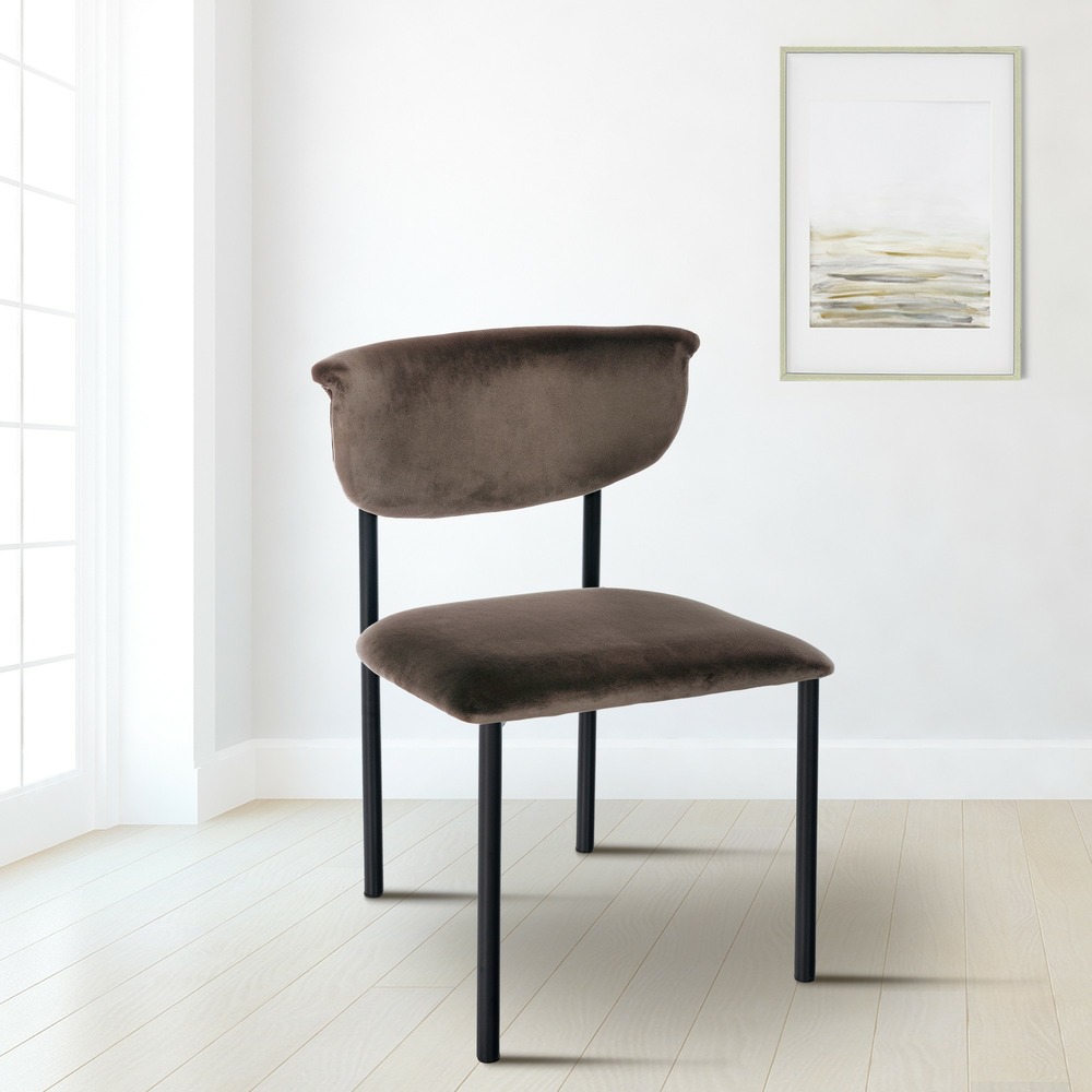 Chaise visiteur en velours gambell