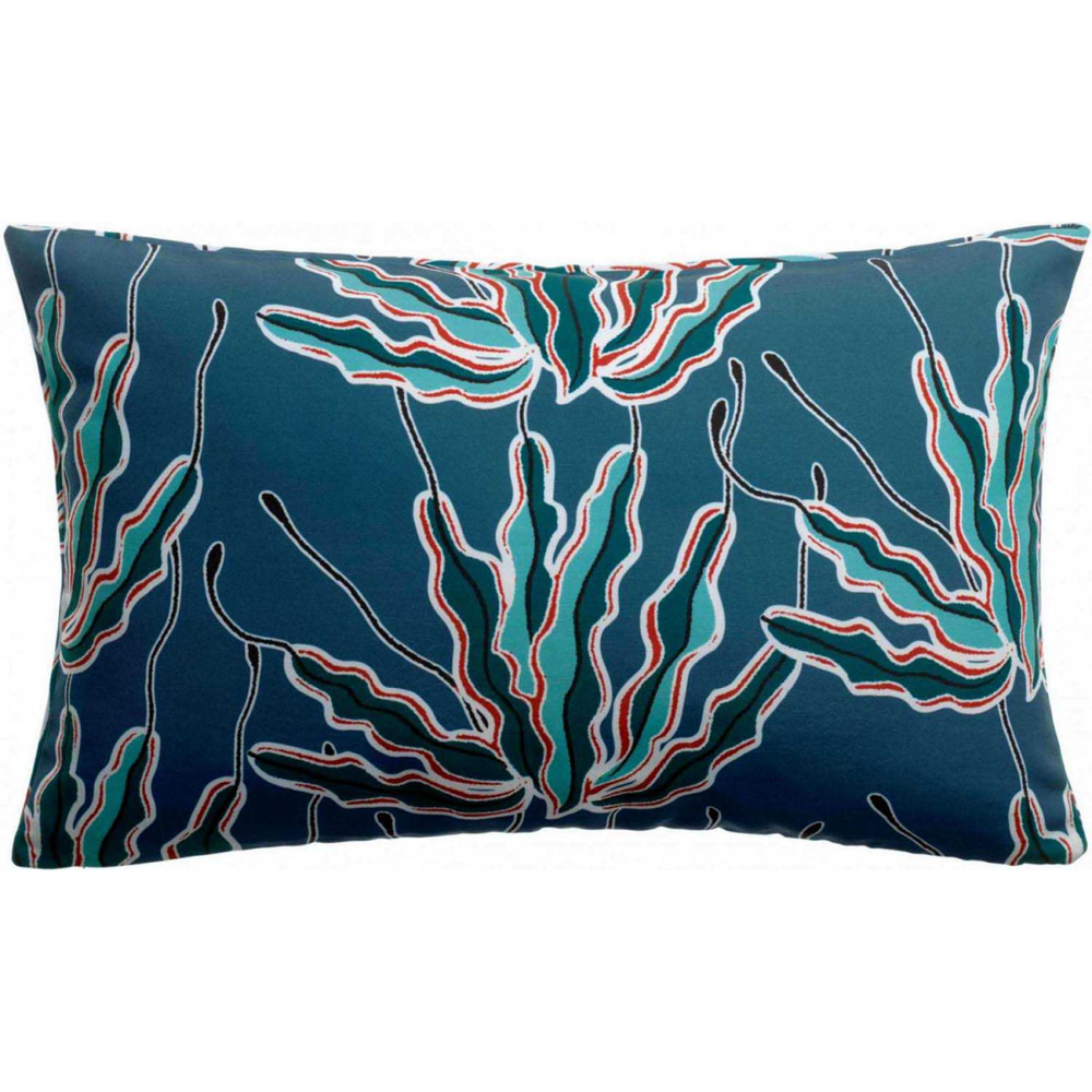 Coussin extérieur imprimé alga indigo 65 x 40 cm