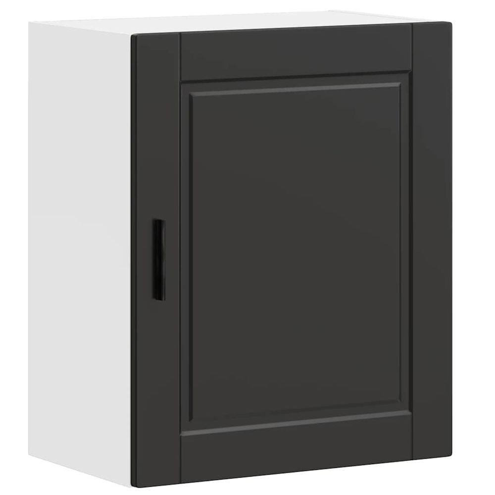 Armoire murale de cuisine porto noir bois d'ingénierie