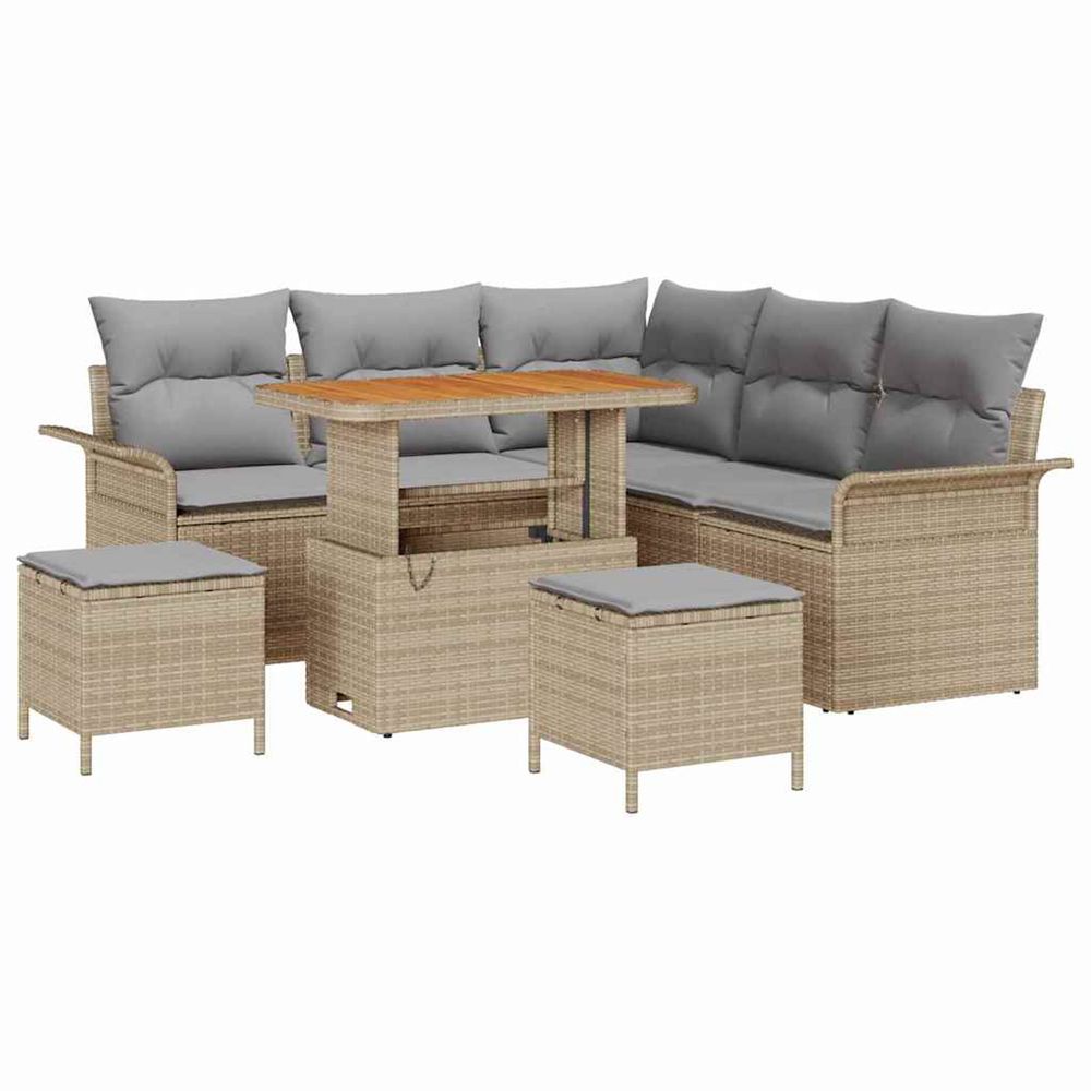 Ensemble de canapé de jardin 8 pc 7-nombre de places