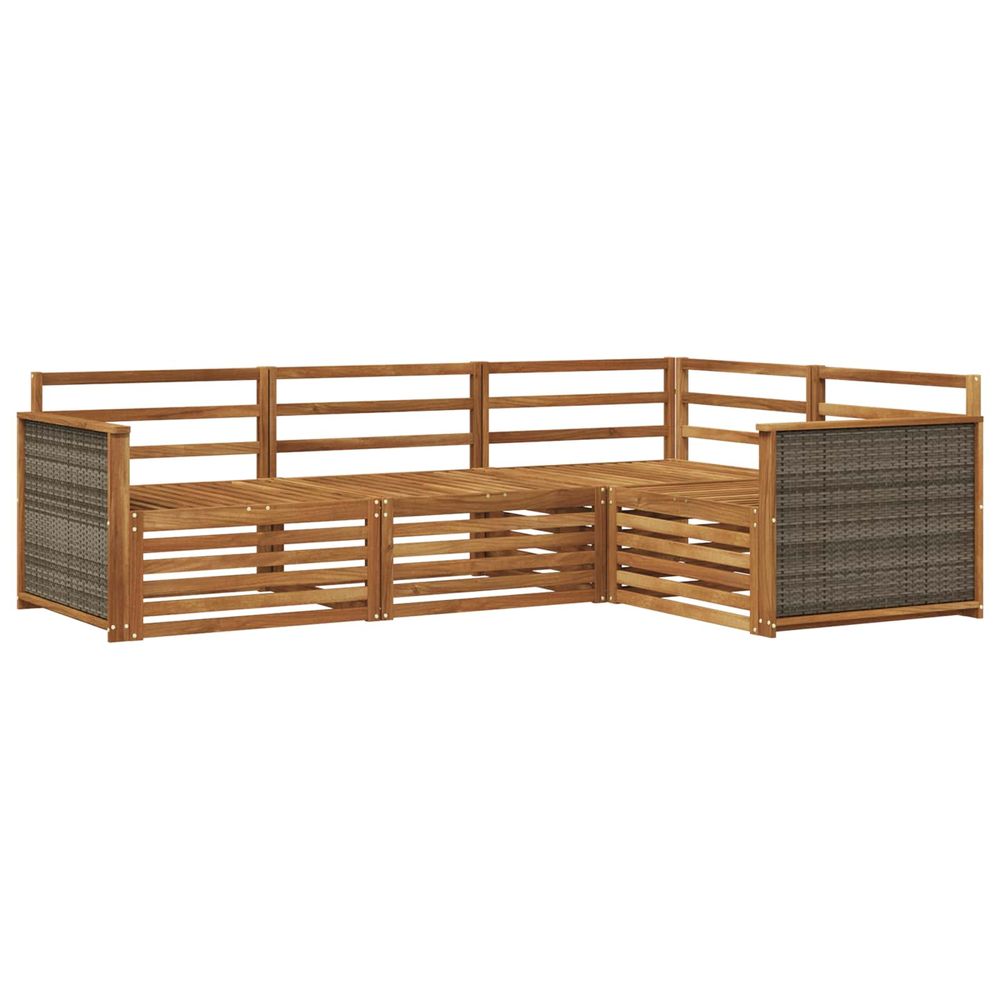 Ensemble de canapés d'extérieur 4 pc naturel