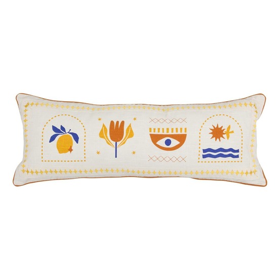Coussin libertad 30x80cm blanc