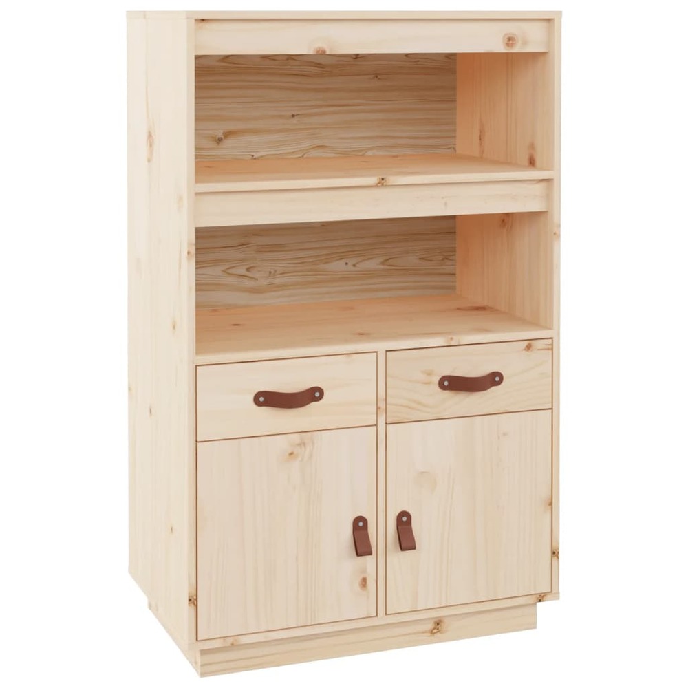 Buffet bahut commode armoire meuble de rangement organisateur cuisine salle de séjour salon haut 67 x 40 x 108,5 cm bois mass
