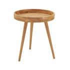 Table en bois naturel et rotin