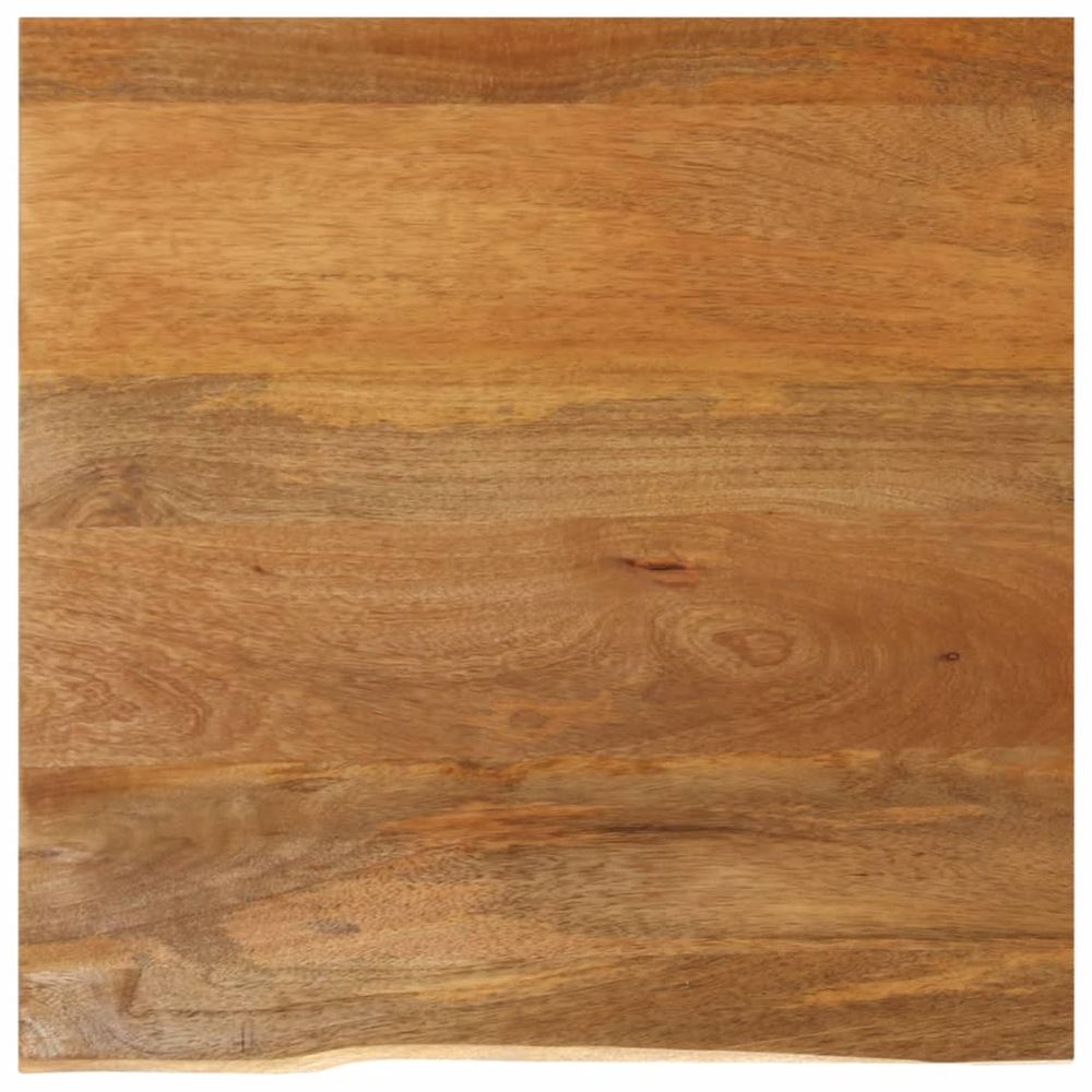 Dessus de table à bord vivant 80x80x3,8 cm bois massif manguier