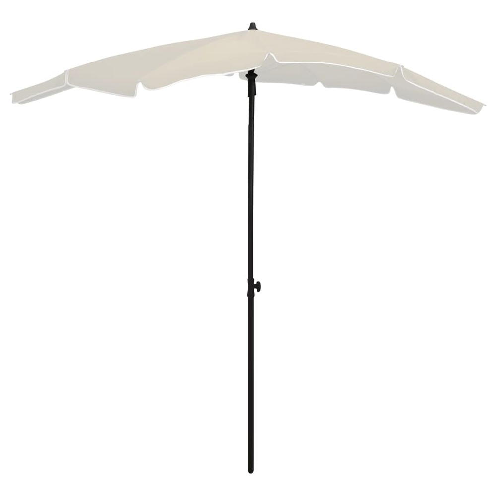 Parasol de jardin avec mât 200x130 cm sable