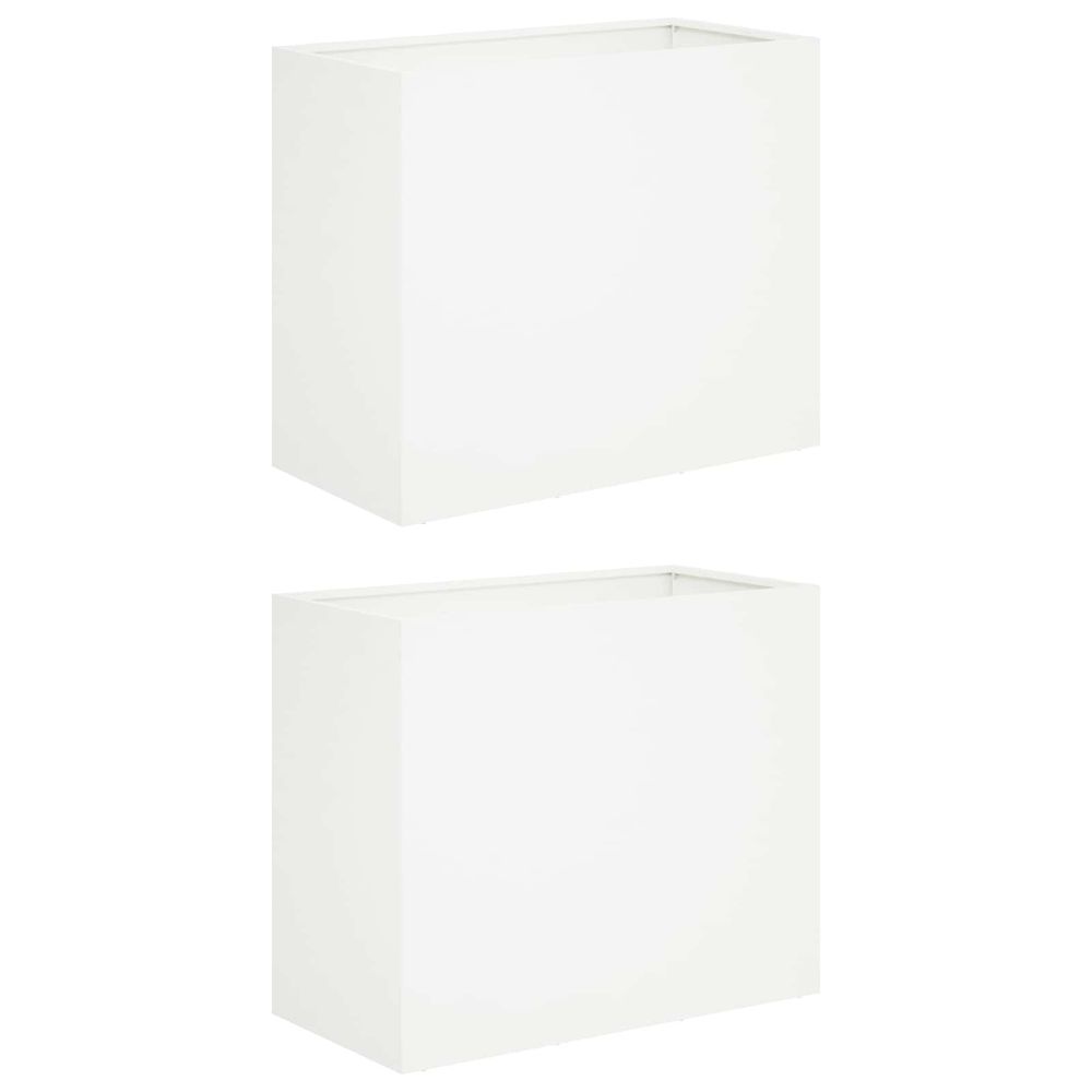 Cache-pot de jardin 2 pc blanc 60 x 30 x 40 cm