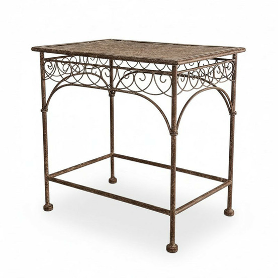 Ensemble de 2 tables d'appoint fer 60x40x58cm