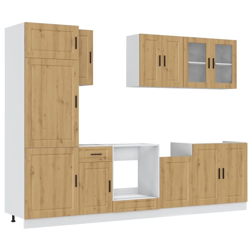 Ensemble d'armoires de cuisine 8 pcs kalmar bois d'ingénierie
