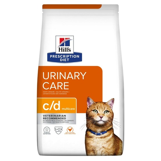 Croquettes chat adult prescription diets c/d multicare urinary care poulet - hill's 12 kg