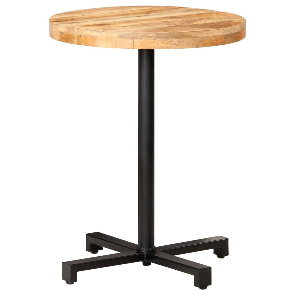 Table de bistro ronde ø60x75 cm bois de manguier brut