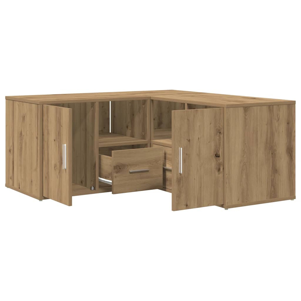 Armoire d'angle chêne artisanal 160x40x45 cm bois d'ingénierie