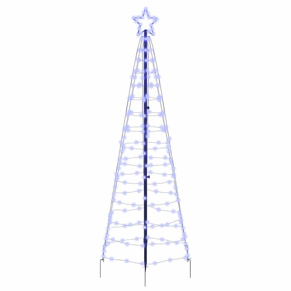 Sapin de noël led conique en fer pour jardin et salon bleu 250 cm