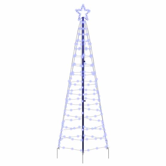 Sapin de noël led conique en fer pour jardin et salon bleu 250 cm